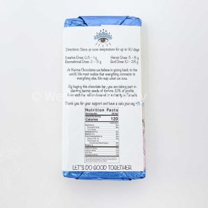 karma chocolate shrooms back label