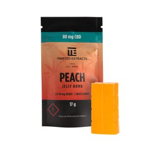 Twisted Extracts - CBD Jelly Bomb - Peach 80mg CBD